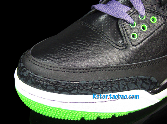 Black Neon Purple Jordan Iii 7