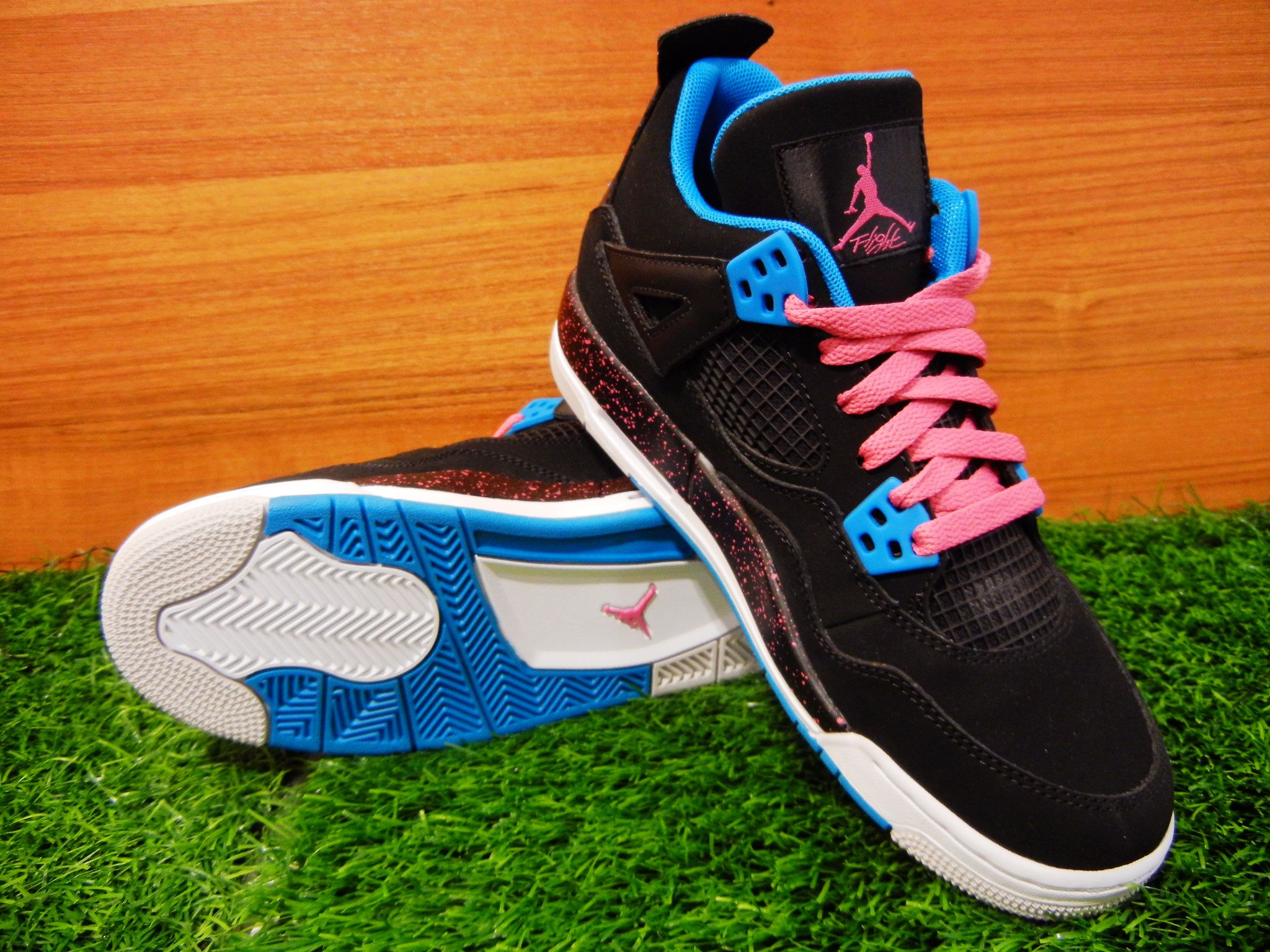 Dynamic Blue Pink Air Jordan Iv Gs 04