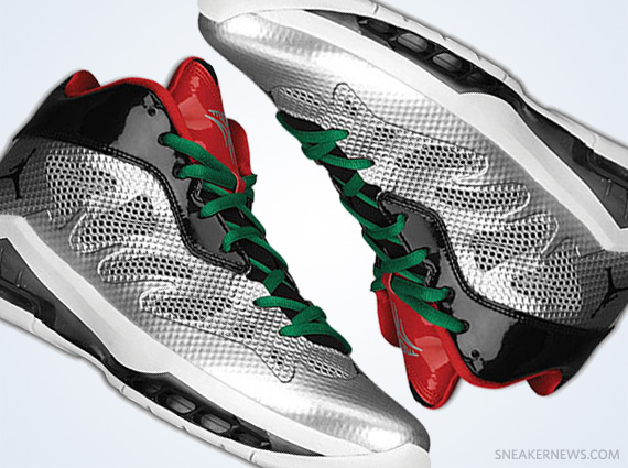 Jordan Melo M8 Advance - Metallic Silver - Black - Pine Green