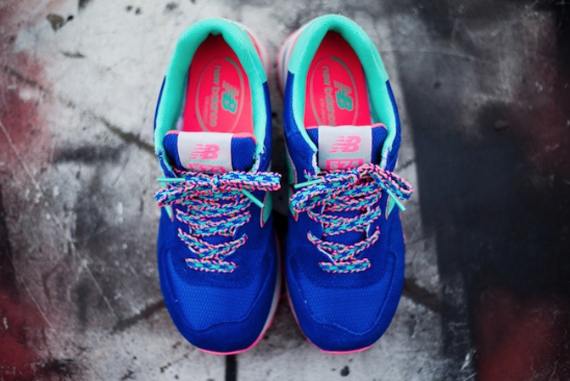 New Balance Wl574 Blue Pink Teal 31