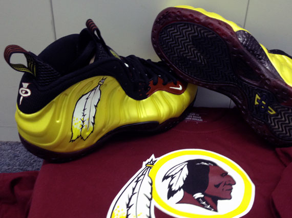 Nike Air Foamposite One Washington Redskins Customs By Sole Swap