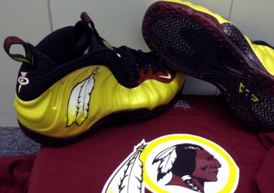 Nike Air Foamposite One “Washington Redskins” Customs by Sole Swap