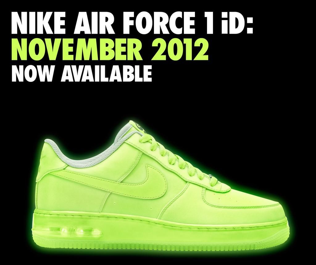 Nike Air Force 1 Id Glow In The Dark