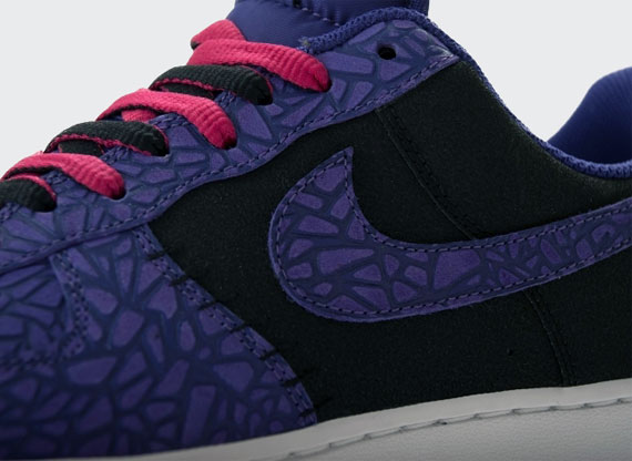 Nike Air Force 1 Low "Crackled" - Black - Court Purple