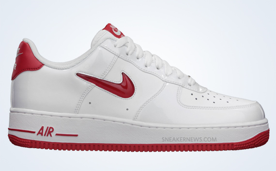 Nike Air Force 1 Low Jewel White Patent Red 2