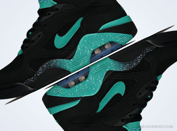 Nike Air Force 180 Mid Black Atomic Teal Violet Force