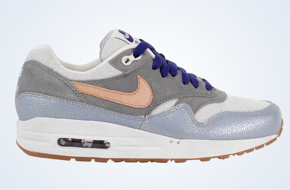 Nike Air Max 1 Premium Metallic Silver Vachetta Tan Clear Grey 2