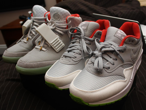 Nike Air Max 1 Pure Platinum Yeezy 2 Inspired