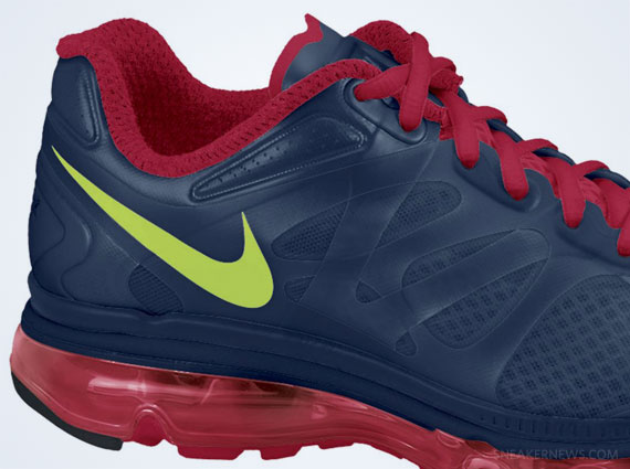 Nike Air Max 2012 Midnight Navy Electric Green Gym Red 2