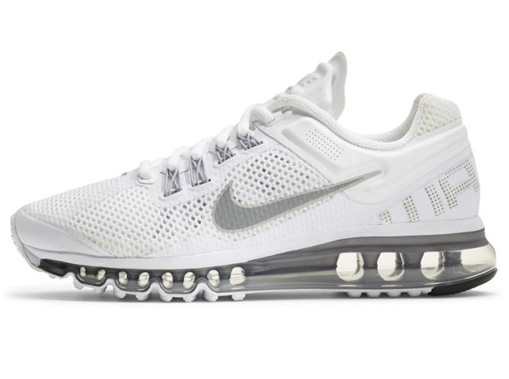 Nike Air Max 2013 White Silver Womens