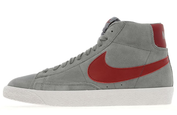 Nike Blazer Mid Grey Red Jdsports 1