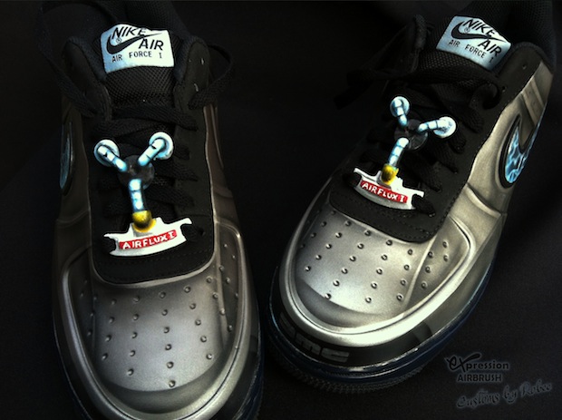 Nike Bttf Delorean Air Force Custom Expression Airbrush 2