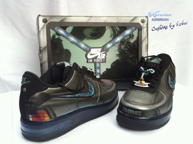 Nike Bttf Delorean Air Force Custom Expression Airbrush 5