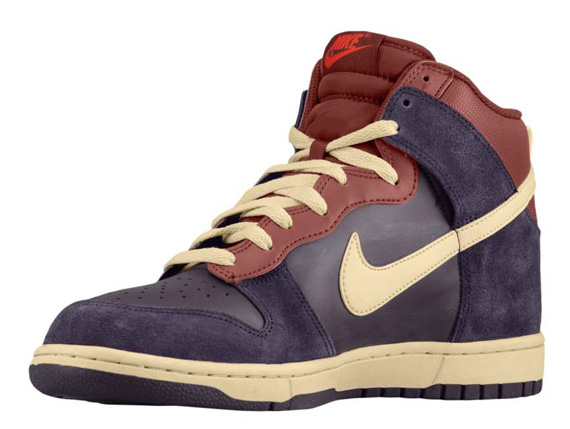 Nike Dunk High Port Wine Light Bone Dark Team Red 5