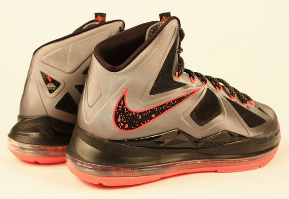 Nike Lebron X Charcoal Total Orange 10