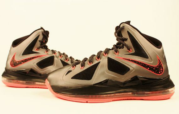 Nike Lebron X Charcoal Total Orange 11