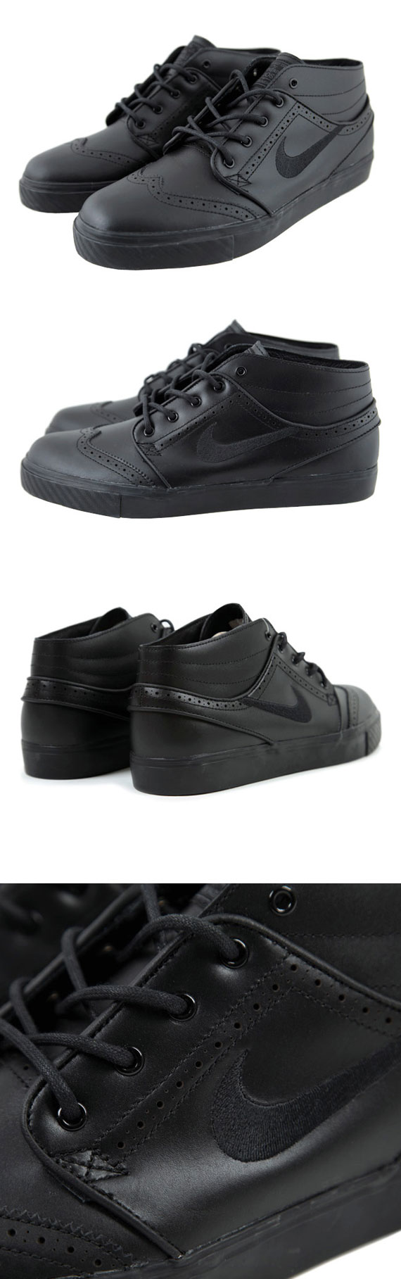 Nike Stefan Janoski Mid Premium Black Wingtip 2