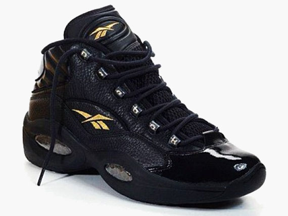 Reebok Question Mid Black Gold 1