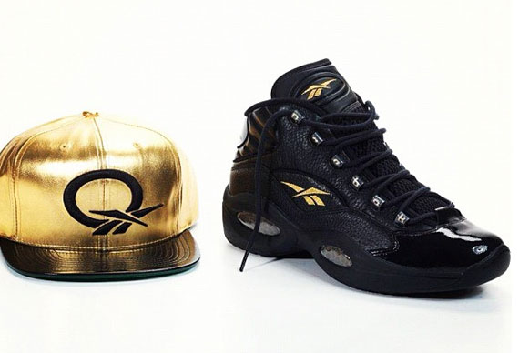 Reebok Question Mid Black Gold 2