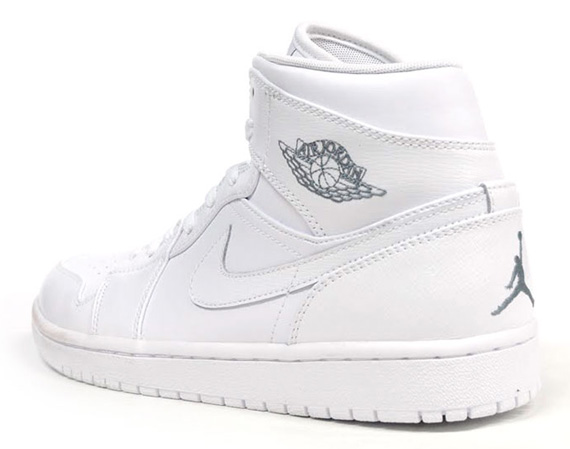 Air Jordan 1 Mid White Metallic Silver 10