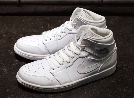 Air Jordan 1 Mid White Metallic Silver 5