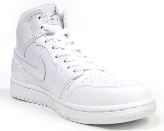 Air Jordan 1 Mid White Metallic Silver 7