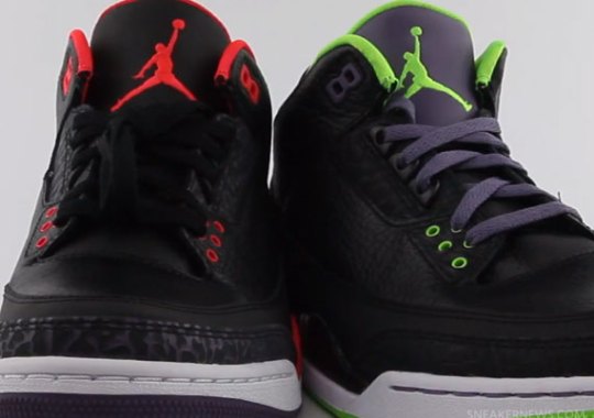 Air Jordan III “Bright Crimson” + “Joker” Comparison Video