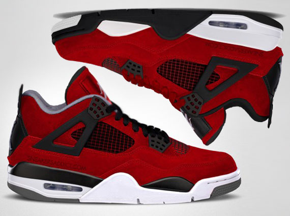 Air Jordan Iv Fire Red Suede Carmelo Comparison