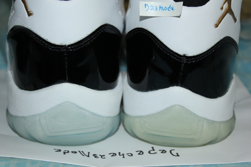 Air Jordan Xi Dmp Gold Eyelets Samples 05