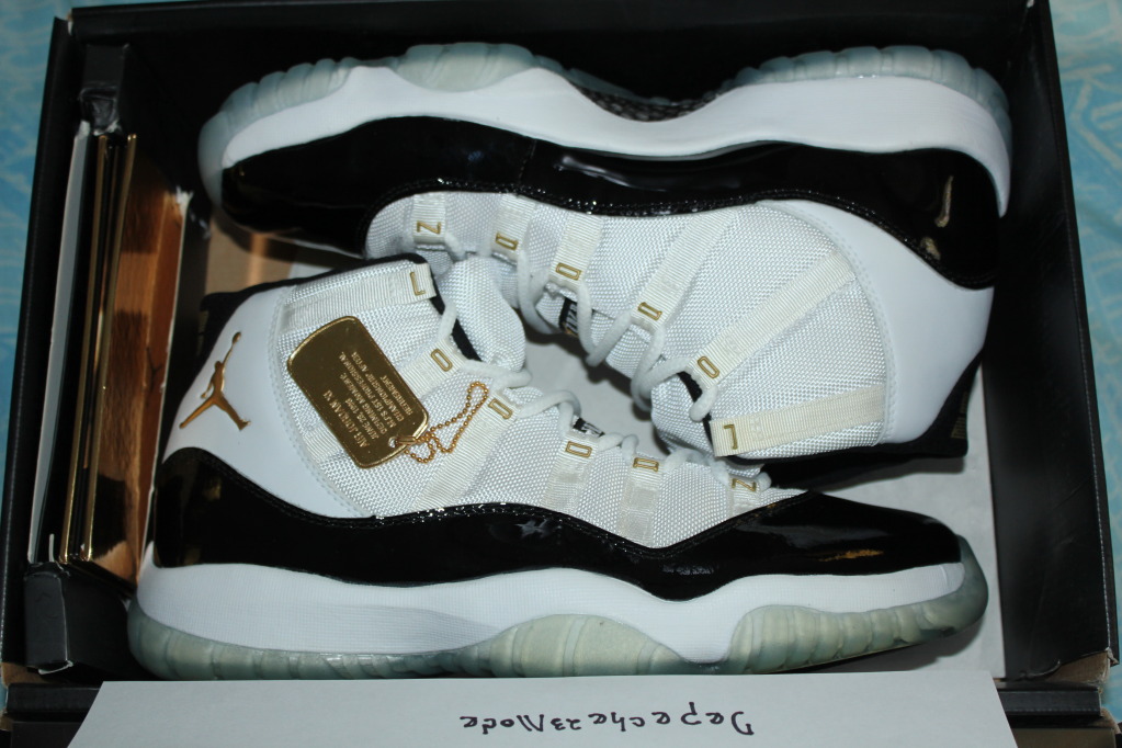 Air Jordan Xi Dmp Gold Eyelets Samples 18