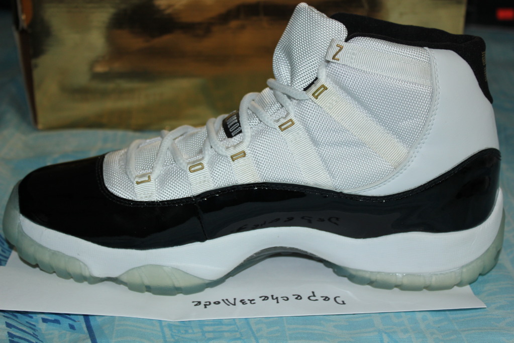 Air Jordan Xi Dmp Gold Eyelets Samples 19