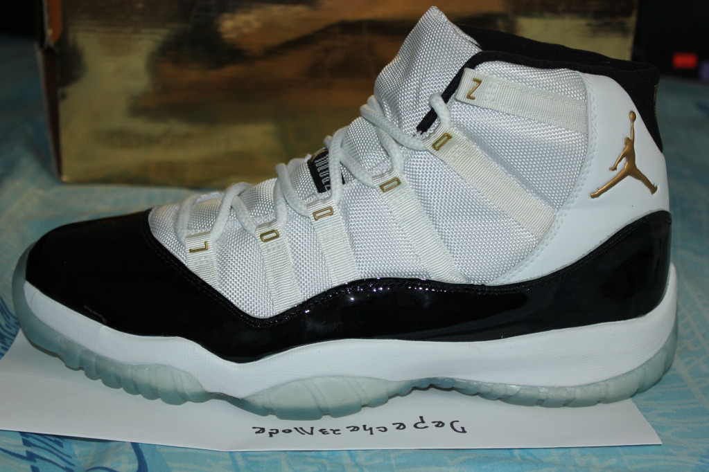 Air Jordan Xi Dmp Gold Eyelets Samples 22