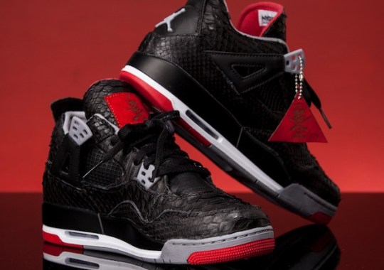 Air Jordan IV “Bred Python” Customs by TheShoeSurgeon