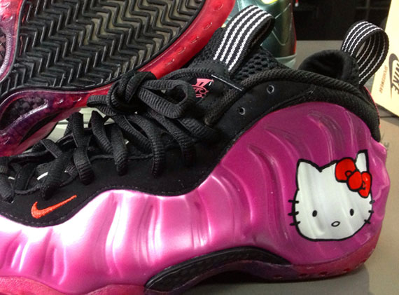 Nike Air Foamposite One “Hello Kitty” Customs by Sole Swap and Rebel Aire