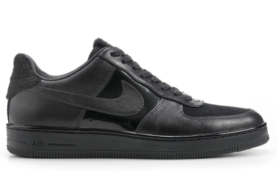 Nike Air Force 1 Downtown Leather Qs Black Black Anthracite