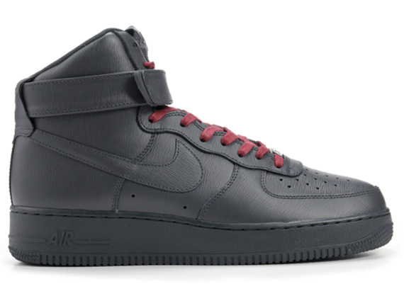 Nike Air Force 1 High Qs Anthracite Anthracite Team Red