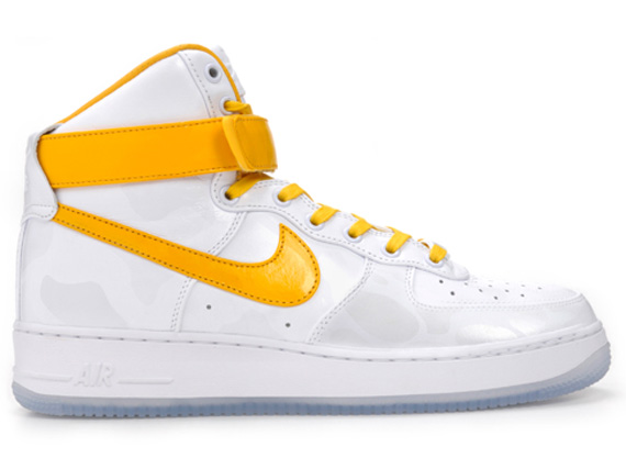 Nike Air Force 1 Mid Cmft Premium Qs White University Gold