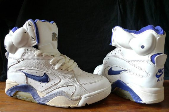 Nike Air Force 180 High Pump - OG White - Night Sky - Goldenrod