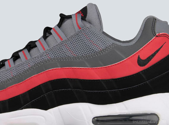 Nike Air Max 95 - Cool Grey - Black - University Red