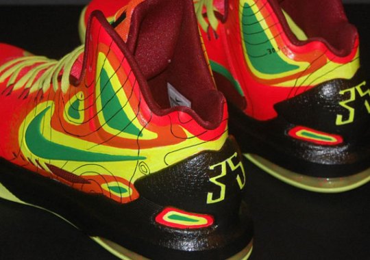 Nike KD V “Weatherman on Fire” Customs by JP Custom Kicks