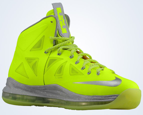 Nike Lebron X Volt Wolf Grey Pure Platinum 1