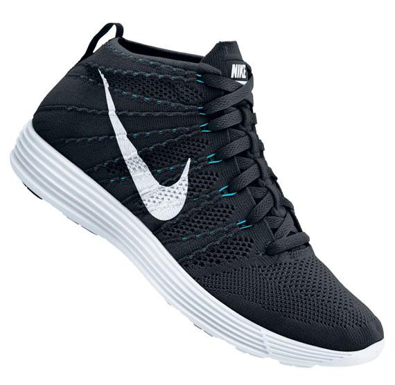 Nike Lunar Flyknit Chukka Black White Neo Turquoise 3