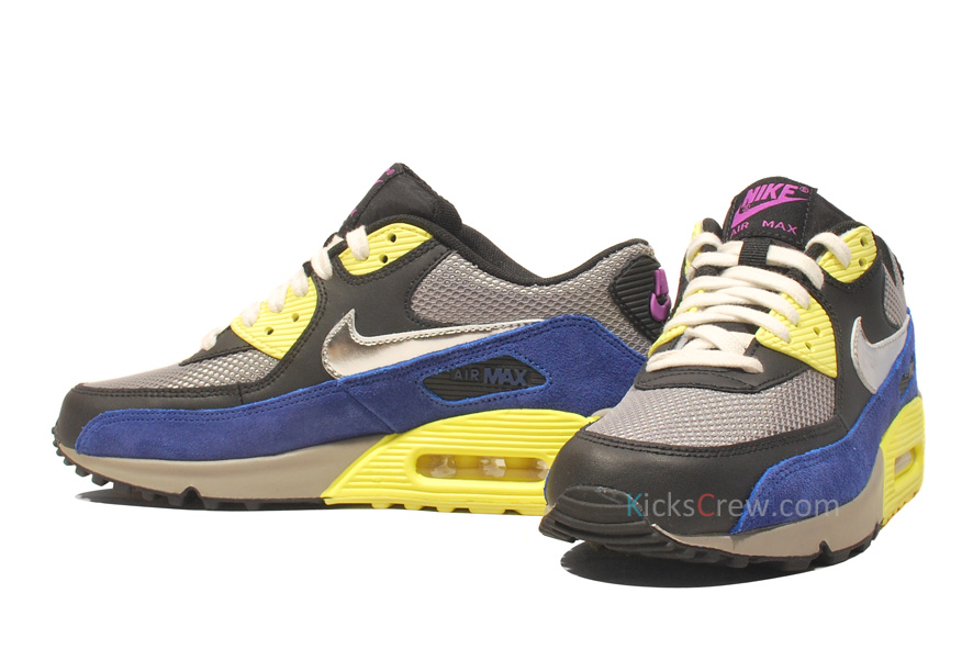Nike Wmns Air Max 90 Black Blue Yellow 2