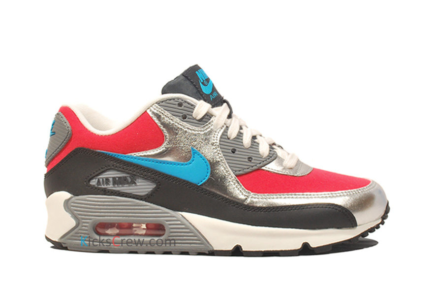 Nike Wmns Air Max 90 Hyper Red Neo Turquoise Anthracite Cool Grey 1