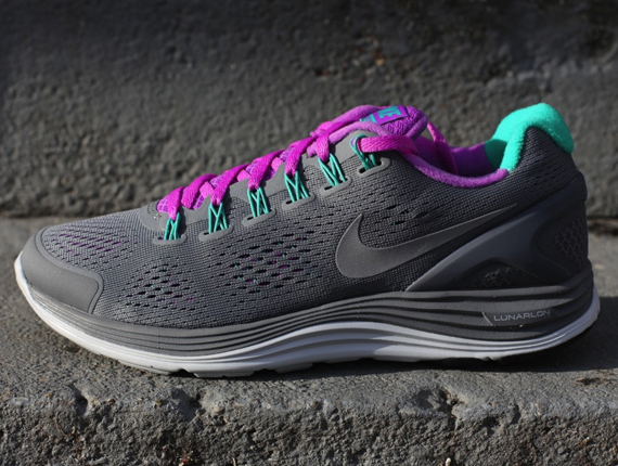 Nike Wmns Lunarglid 4 Grey Purple Teal 2