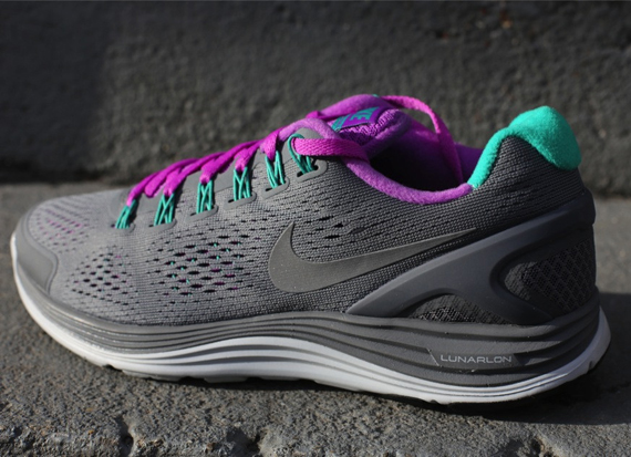 Nike Wmns Lunarglid 4 Grey Purple Teal 3