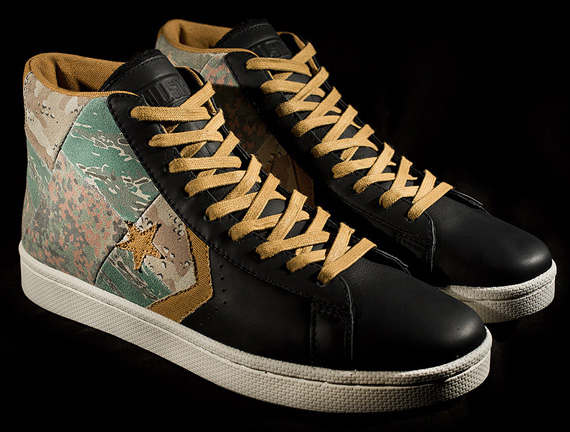 Stussy Nyc Converse First String Pro Leather Camo Patchwork 4