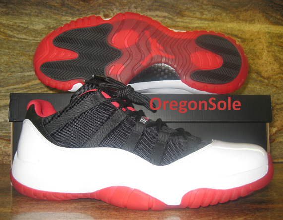 Air Jordan 11 Low White Black Red 4