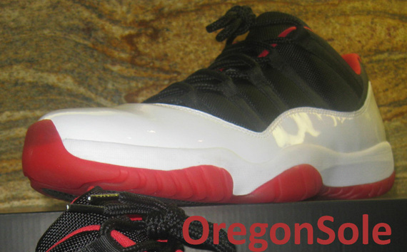 Air Jordan 11 Low White Black Red 6