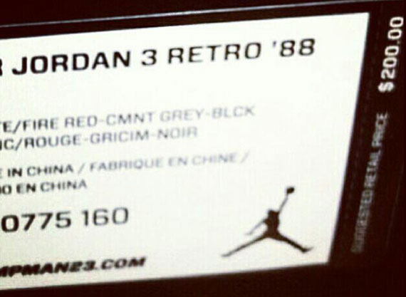 Air Jordan Iii Retro 88 Retail Price